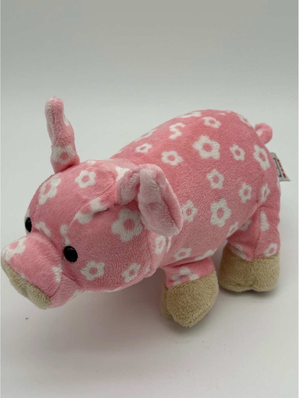 Ganz Webkinz Daisy Pig HM625 9" Pink Floral Farm Animal Plush Toy NO CODE